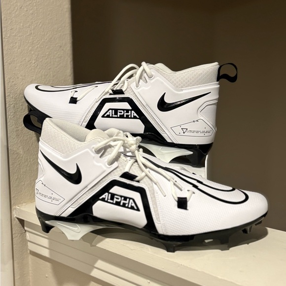 NEW Nike Alpha Menace Pro 3 White Black CT6649-100 Men's Size 15 Fast Shipping - Picture 1 of 10